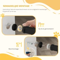 PawHut Hondenhek voor Kleine, Grote en Medium Hondendoorgang, Praktisch voor Vaste Bevestiging, voor Dierenliefhebbers, Zwart(m-8)