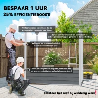 Outsunny Metalen Tuinschuur, Verzinkt Staal, Afsluitbare Deur, Eenvoudige Montage, 142 x 184 x 165/181 cm, Grijs(m-6)