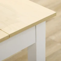 HOMCOM Mesa para 4-6 Personas para Comedor Cocina Salón de Melamina de Madera de Estilo Moderno 119x70x75 cm Roble y Blanco(m-8)