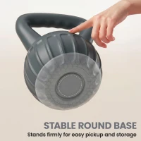 SPORTNOW Kettlebell for Strength Training Kettle Bell with Non-Slip Handle 10 kg Grey(m-7)