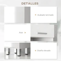 kleankin Mueble Auxiliar Baño Moderno Armario de Baño con 1 Cajón 3 Estantes Ajustables y 2 Armarios 30x30x180cm Blanco Brillante(m-6)