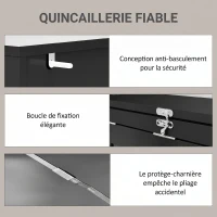 HOMCOM Bureau d'ordinateur pliable avec bibliothèque, poste de travail, tableau noir et étagère réglable, 98x51x153cm, noir(m-7)
