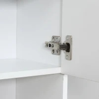 HOMCOM Armario Alacena de Cocina con Cajón 4 Puertas y Estantes Interiores Ajustables Mueble de Almacenaje 80x40x180 cm Blanco(m-9)