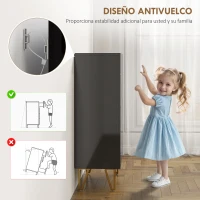 HOMCOM Zapatero de Entrada Recibidor con Estantes Ajustables Cierre Suave para 15-20 Pares de Zapatos 72x31,5x95 cm Negro(m-8)