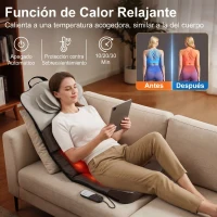 HOMCOM Colchón de Masaje Cuerpo Completo Plegable con Calefacción Compresión de Aire 4 Modos 3 Intensidades Apagado Automático(m-5)