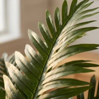 HOMCOM Plante artificielle intérieure 90 cm fougère arbre artificiel en pot avec branches flexibles, intérieure et extérieure(m-7)
