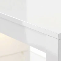 HOMCOM TV-lowboard met RGB-LED-verlichting, modern tv-meubel met verstelbare glazen planken, voor televisies tot 190,5 cm, wit(m-12)