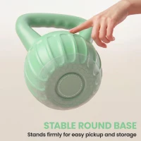 SPORTNOW Kettlebell for Strength Training Kettle Bell with Non-Slip Handle 8 kg Green(m-7)