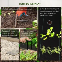 Outsunny 2 x 25 m Bariere Impotriva Buruienilor, Tesatura pentru Peisaj, pentru Controlul Buruienilor in Sere si Gradini, Robusta si Usor de Montat(m-4)