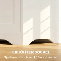 HOMCOM Coffre de Rangement 136 L, Banc Coffre avec 2 Charnières de Sécurité et Design Sans Poignée, 100 x 40 x 45 cm, Blanc(m-7)