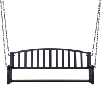 Outsunny Balansoar Suspendat de Gradina din Metal Negru(m-8)
