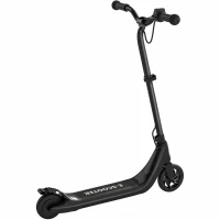 HOMCOM 120W Electric Scooter, E-Scooter, Adjustable Height, Rear Brake, for Ages 6+, Black(m-11)