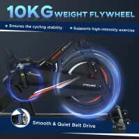 HOMCOM Exercise Bike with Adjustable Resistance 5-Position Seat Heavy-Duty for Indoor Gym Office Black(m-7)