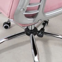 Vinsetto Velvet-Feel Work Chair, with Diamante Back - Pink(m-9)