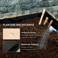 Outsunny Jardiniera pentru exterior, verticala si de dimensiuni reduse din lemn de brad cu orificiu de scurgere si protectie interioara, 86x30x50 cm, culoarea lemnului(m-5)