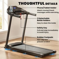 HOMCOM Treadmill Electric Motorised Running Machine w/ LED Display(m-6)