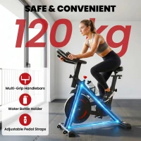 SPORTNOW Exercise Bike, Indoor Stationary Bike with Smart APP, 0-100% Magnetic Resistance, Adjustable Seat & Handlebars(m-8)