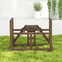 PawHut Aire de jeux en bois, Perchoir en bois pour poule, avec balançoire, échelle, plateformes, 82 x 60 x 55 cm, marron(m-8)