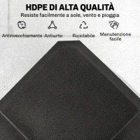 Outsunny Base per Ombrellone a Braccio da 4 Pezzi Riempibile con Acqua o Sabbia per Basi a Croce da 100x100cm, Nero(m-7)