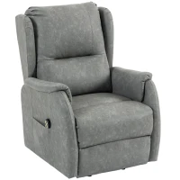 HOMCOM Power Lift Recliner Chair, Dual Motor Electric Lift Chair for Elderly with Remote Control, Grey(m-11)