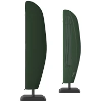 Outsunny Parasol Cover, 300D Oxford Cantilever Umbrella Cover Fit for 2-4m Parasol, Green(m-10)
