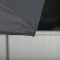Outsunny Patio Offset Parasol Umbrella, Cross Base Included, Weights Required - Dark Grey(m-12)