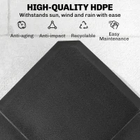 Outsunny Set of 4 Parasol Base Stand Weights for Cantilever Parasols, Water and Sand Filled, Up to 120kg, Black(m-7)
