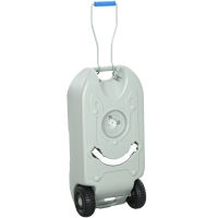 Outsunny Réservoir d'eau sur roues pour camping bidon d'eau portable 40 L avec poignées tuyau robinet 37 x 23 x 80 cm gris