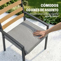 Outsunny Barbacoa de Gas con 3 Quemadores 8,1 kW Termómetro Parrillas Mesas Laterales Armario y Ruedas 109x50x109 cm Negro(m-7)
