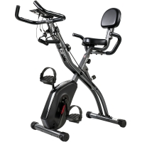 SPORTNOW Folding Exercise Bike, 8-Level Magnetic Resistance, Resistance Bands, Bluetooth App