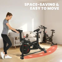 SPORTNOW Exercise Bike, Indoor Stationary Bike with Smart APP, 0-100% Magnetic Resistance, Adjustable Seat & Handlebars(m-9)
