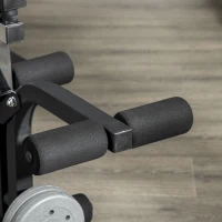 HOMCOM Adjustable Weight Bench with Pulley System, Incline Bench Press Set with Squat Rack, Leg Developer, Butterfly and Weight Storage, for Home Gym Full Body Workout(m-9)