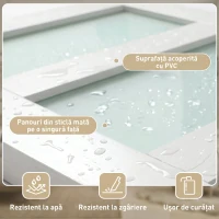 HOMCOM Ușă Culisantă Interior Rustică cu Șină Silențioasă, Kit Feronerie și Mâner, Alb(m-4)