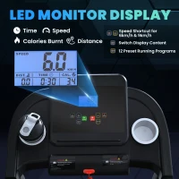 HOMCOM Treadmill Electric Motorised Running Machine w/ LED Display(m-4)