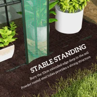 Outsunny 46 x 215 cm Nine-Shelf Greenhouse - Green(m-7)