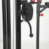 SPORTNOW Power Tower with Lat Pull Down Machine, Pull Up Bar, Dip Station, Adjustable Height Power Pack for Home Gym(m-11)