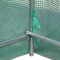 Outsunny Estufa tipo Túnel 500x200x205 cm Estufa de Jardim com Porta Enrolável e 8 Janelas Cobertura de PE 140 g/m² Verde(m-10)