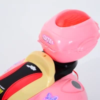 HOMCOM Kids Electric Ride On Toy Car 6V Electric Motorbike with Chargeable Battery Headlight and Music for 3-5 Years - Pink(m-13)