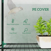 Outsunny 46 x 215 cm Nine-Shelf Greenhouse - Green(m-4)