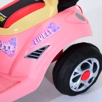 HOMCOM Kids Electric Ride On Toy Car 6V Electric Motorbike with Chargeable Battery Headlight and Music for 3-5 Years - Pink(m-12)