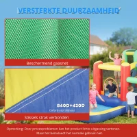 AIYAPLAY 9-in-1 opblaasbaar springkasteel met blower glijbaan plonsbad waterpistool voor 3-8 jaar 330x290x185 cm Veelkleurig(m-6)