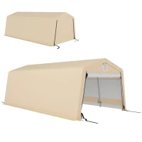 Outsunny Tente garage carport dim. 6,2L x 3,3l x 2,4H m acier galvanisé robuste PE haute densité 150 g/m² imperméable anti-UV(m-11)