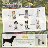PawHut 2-in-1 Hundeanhänger für Fahrrad Faltbarer Hundebuggy für kleine & mittelgroße Hunde bis 20 kg, Rot(m-5)