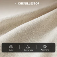 HOMCOM Relaxfauteuil, Draaibare Schommel- en Ligstoel met Diepe Zitting, Dikke Rugkussens, Gemakkelijke Montage, Crème(m-5)