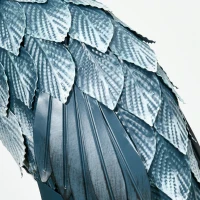 Outsunny Tuinbeeld Kraanvogels, 2-delige Set, roestvrij, weerbestendig, kleurvast, Staal, 26 x 15 x 74 cm, Blauw/Wit/Grijs(m-8)