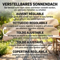 Outsunny Columpio de Jardín Exterior de 3 Plazas con Toldo Reclinable Respaldo Transpirable Marco de Acero 175x118x159 cm Beige(m-5)