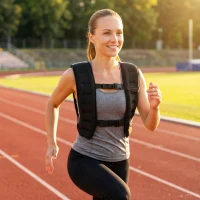 SPORTNOW Colete de Peso 10 kg Colete de Treino com Bandas Reflectoras Tirantes Ajustáveis ​​Colete de Corrida Mulher Homem(m-2)
