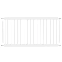 PawHut Verstellbares Sicherheitsgitter für kleine Hunde 67-93,5 cm Höhe 45 cm für Türen und Treppen Weiß(m-1)