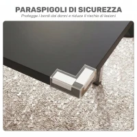 HOMCOM Tavolo Allungabile 4-6 Posti Espandibile da 120-160 cm con Gambe in Acciaio, Nero(m-7)