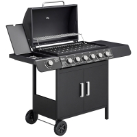 Outsunny Barbecue a gas 135cm x 50cm x 100cm Nero